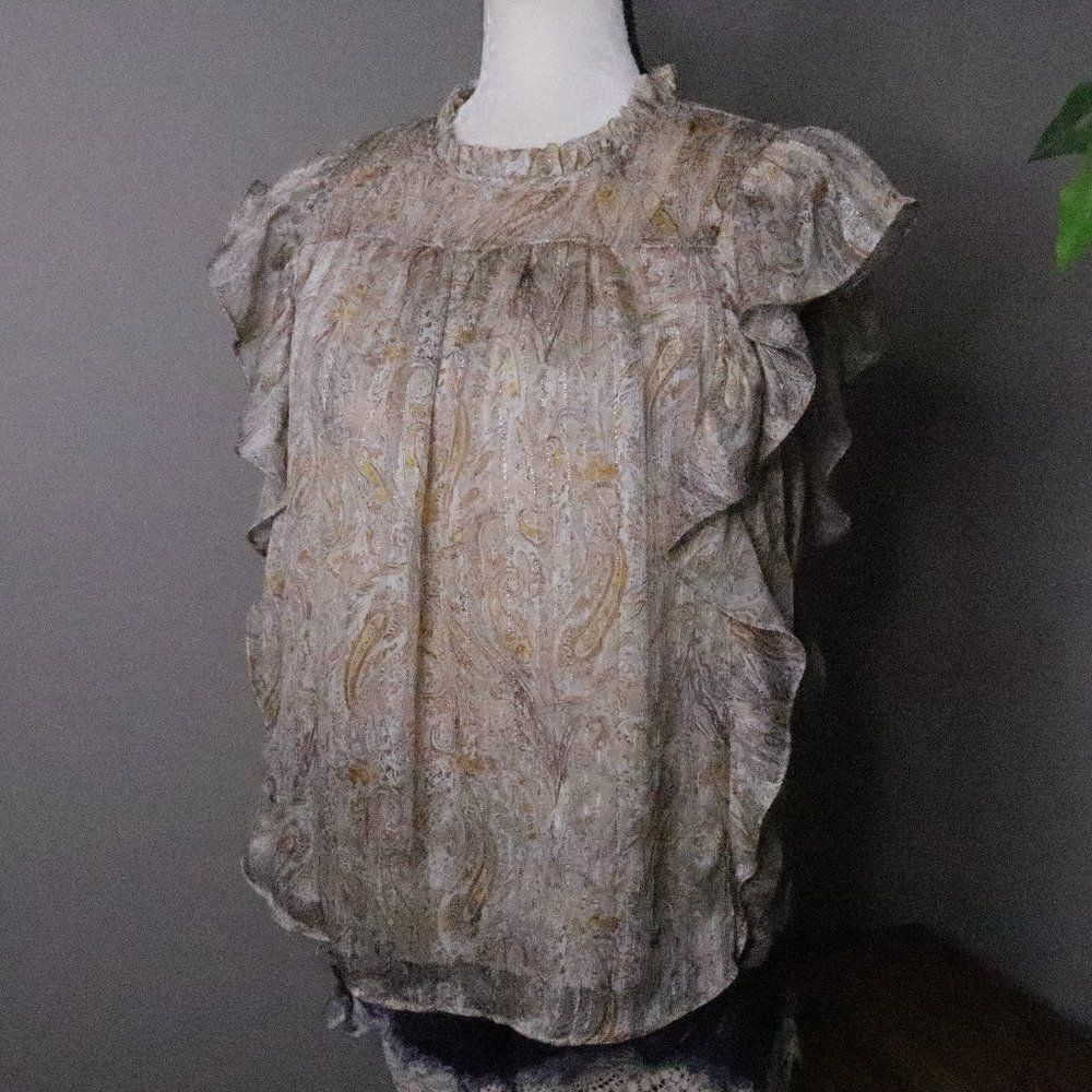 Joie | Mock Neck Short Sleeve Top Medium‎